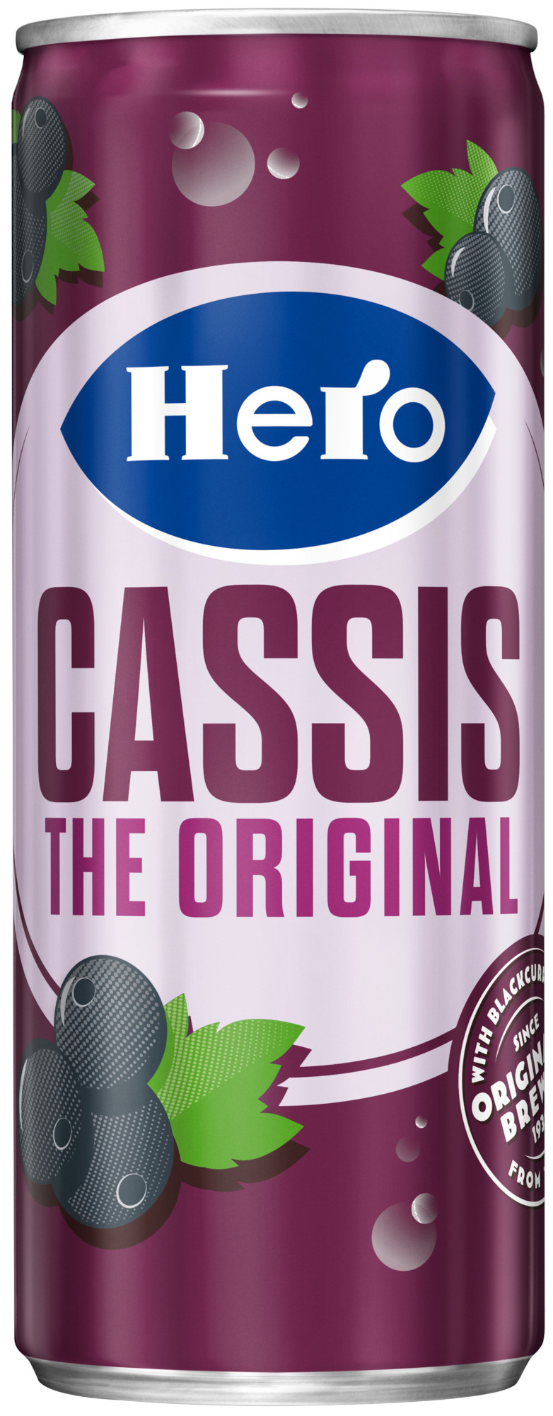 Hero Cassis blik Tray 24x25 cl