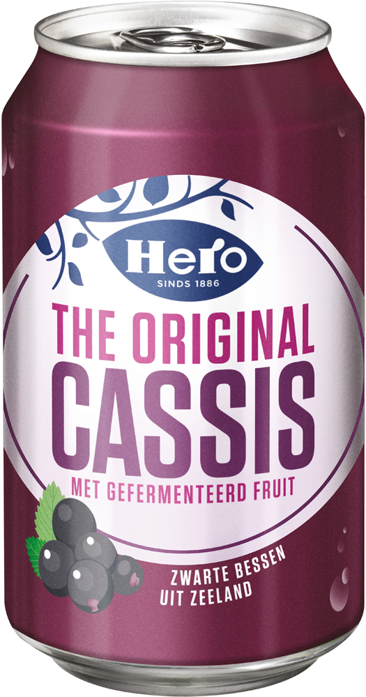 Hero Cassis blik Tray 24x33 cl