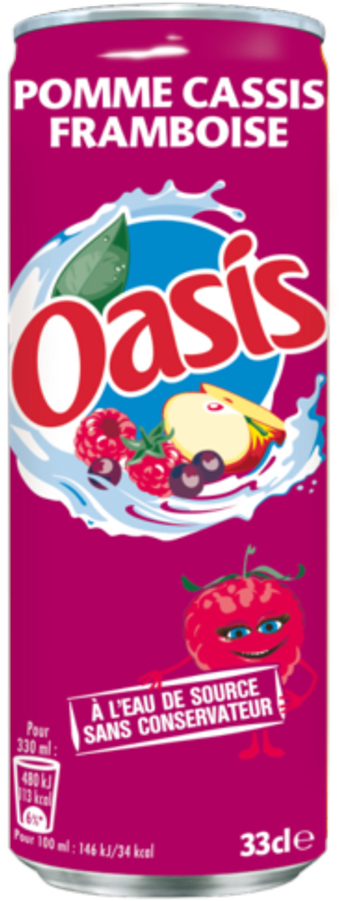 Oasis Appel Cassis Framb. blik Tray 4x6x33 cl