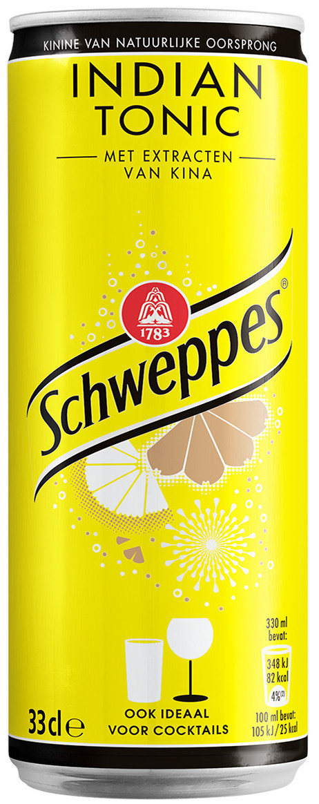 Schweppes Tonic slim blik Tray 4x6x33 cl