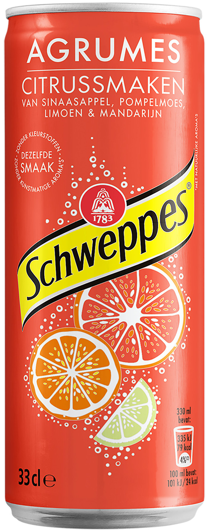 Schweppes Agrumes slim blik Tray 4x6x33 cl