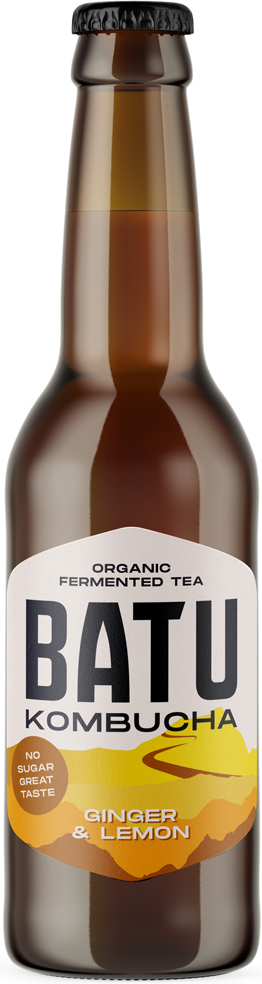 Batu Kombucha Ginger & Lemon Bio Tray 12x33 cl