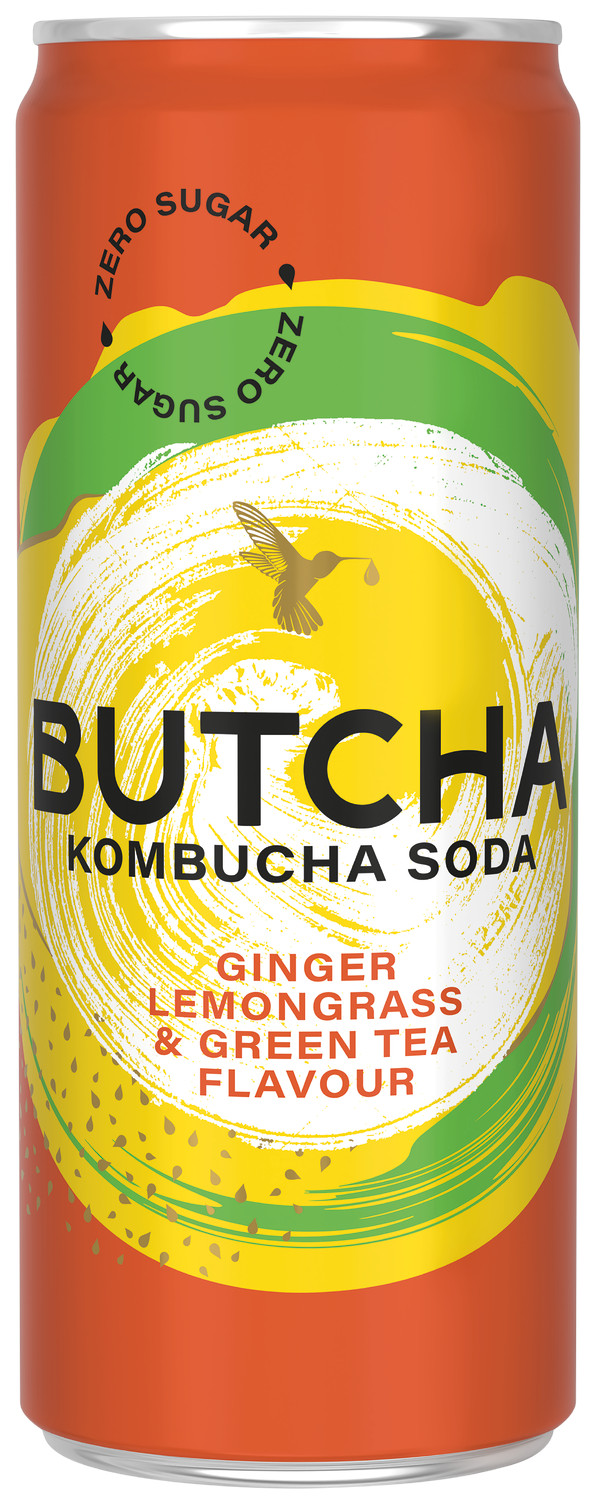 Butcha Ginger Lemongrass blik Tray 12x25 cl