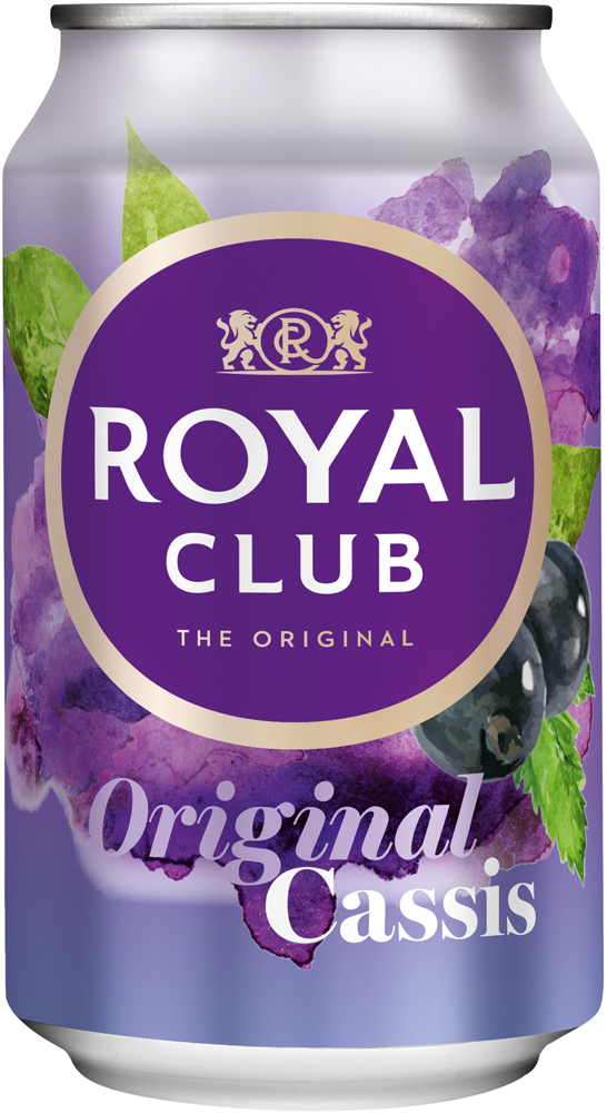 Royal Club Cassis blik Tray 24x33 cl