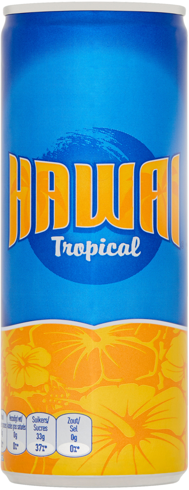 Hawai Tropical blik Tray 24x25 cl