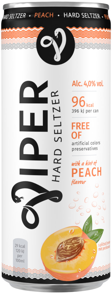 Viper Hard Seltzer Peach blik Tray 12x33 cl 4%