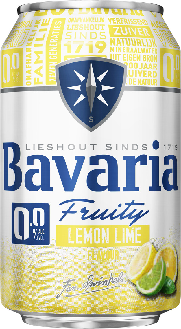 Bavaria Fruity Lemon Lime 0.0% blik Tray 4x6x33 cl