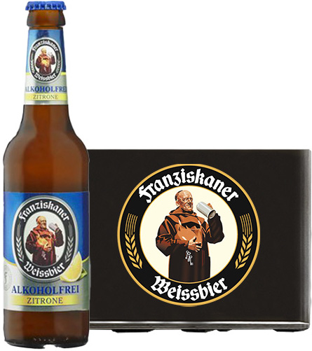 Franziskaner Hefe Weizen Zitr. 0.0% Krat 24x33 cl