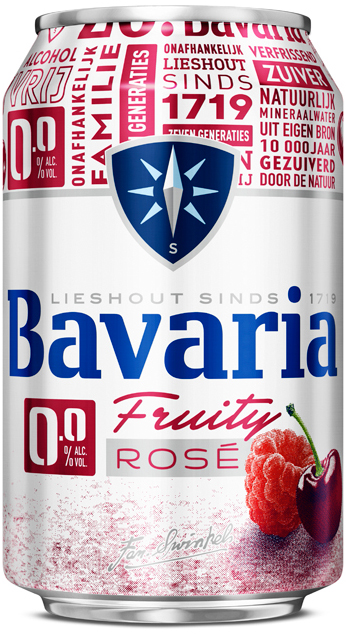 Bavaria Fruity Rosé 0.0% blik Tray 4x6x33 cl