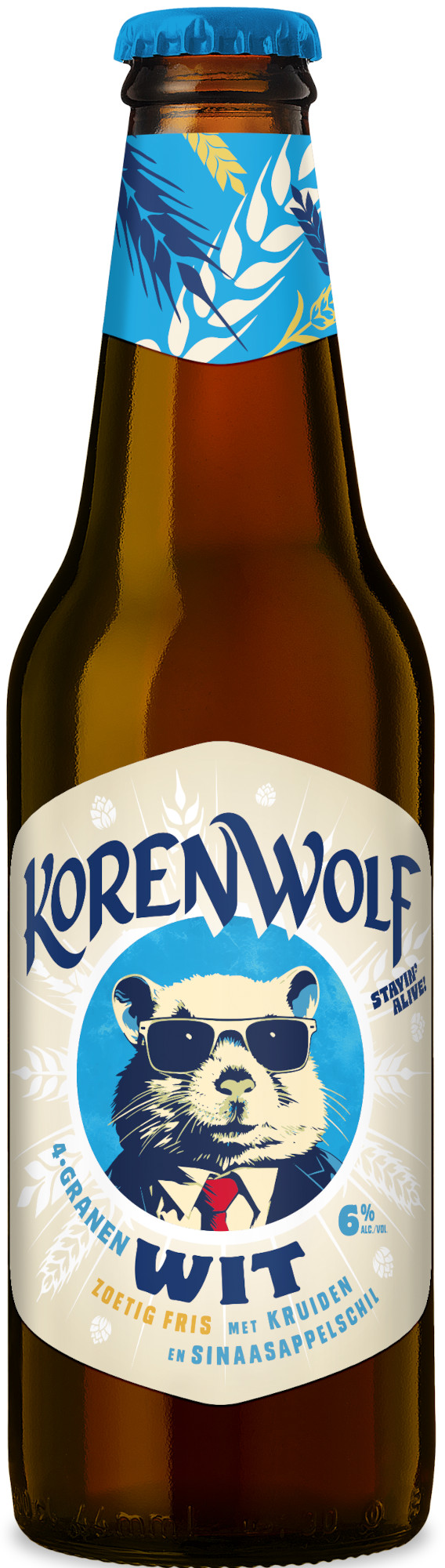 Korenwolf Wit Krat 24x30 cl 6%