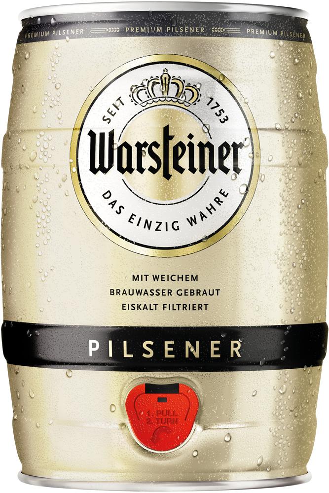 Warsteiner Pils Party fust Doos 2x5 ltr 4,8%